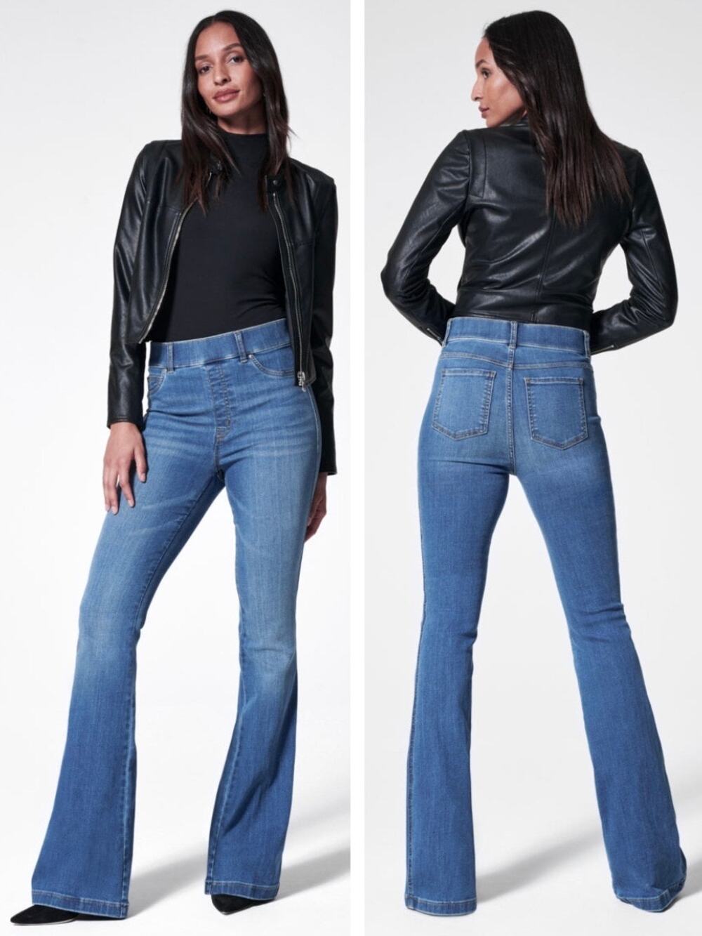 SPANX Spanxshape EveryWear Flare Jeans Size Small Blue